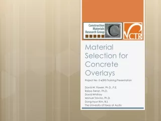 material selection for concrete overlays